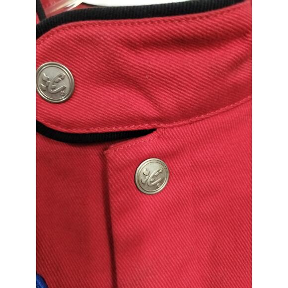 M655)Chase Authentic Dale Earnhardt Jr #8 Budweiser Red Twill Jacket Size Large - Picture 11 of 15